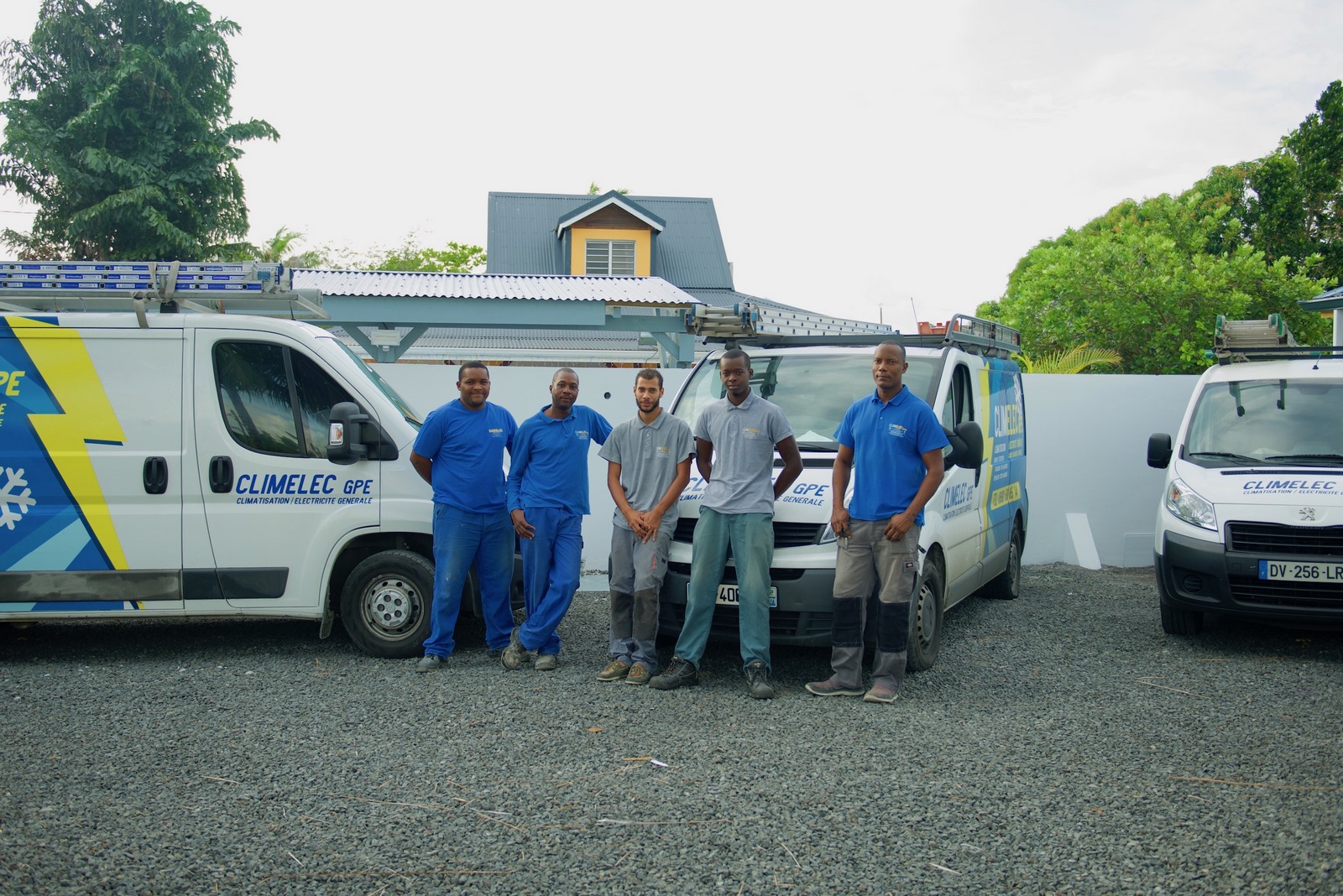 Camion Climelec GPE sur un chantier